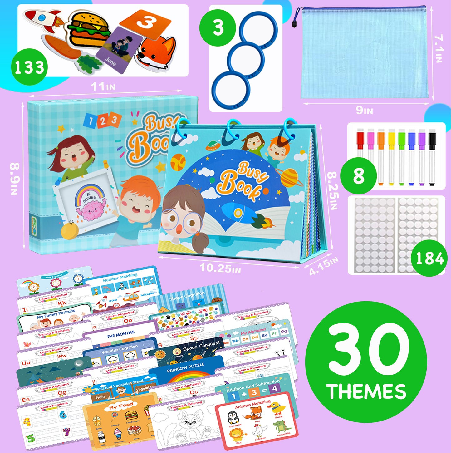 ECOFANTASY Montessori Busy Book for Toddlers