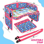 ECOFANTASY Car Seat Travel Tray for Toddlers (Airplanes)