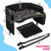 ECOFANTASY Car Seat Travel Tray for Toddlers (Premium Black)