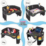 ECOFANTASY Car Seat Travel Tray for Toddlers (Premium Black)