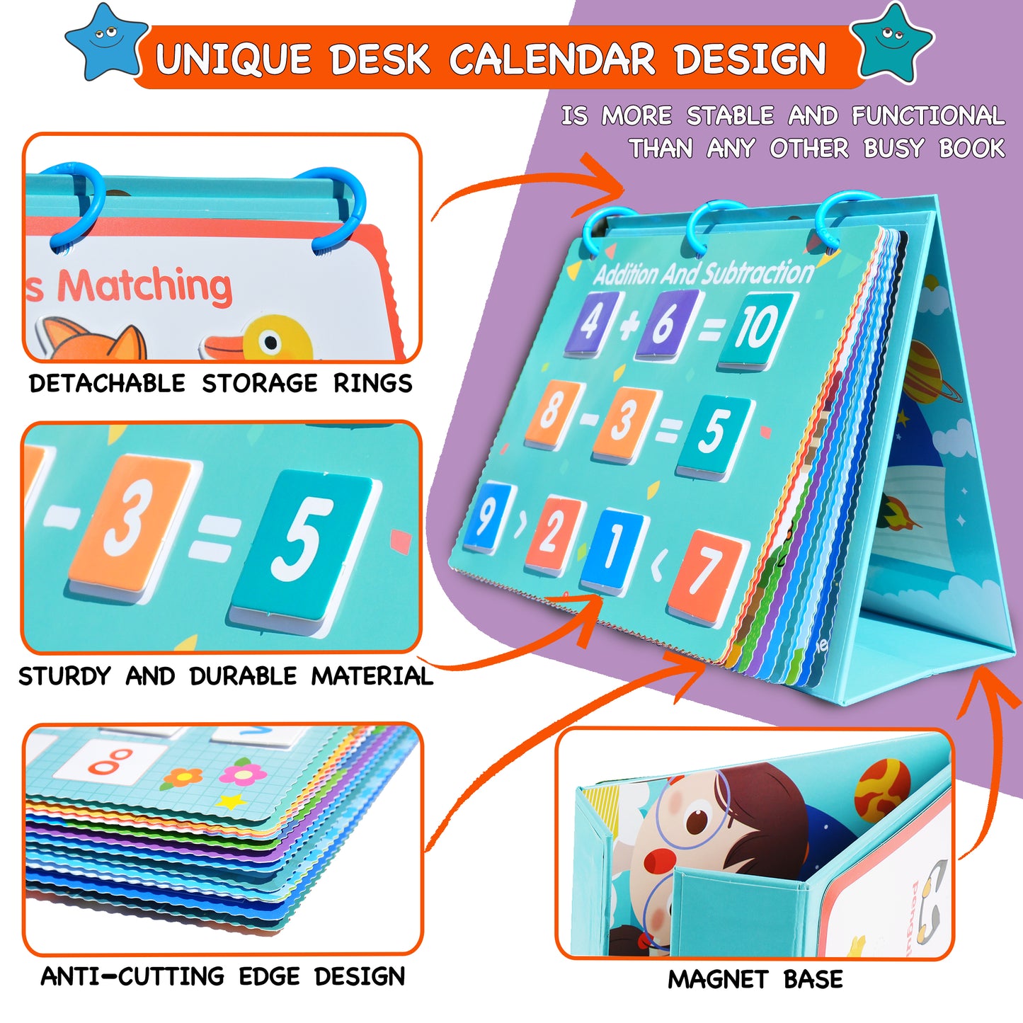 ECOFANTASY Montessori Busy Book for Toddlers