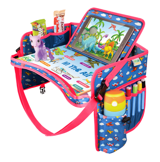 ECOFANTASY Car Seat Travel Tray for Toddlers (Airplanes)
