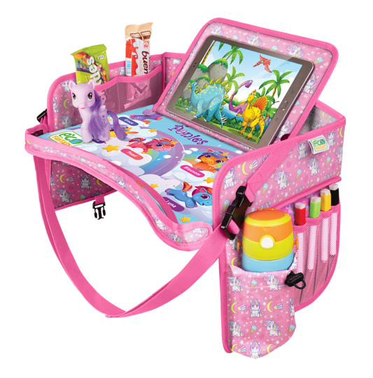 ECOFANTASY Car Seat Travel Tray for Toddlers (Unicorn)