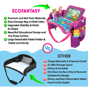 ECOFANTASY Car Seat Travel Tray for Toddlers (Pink)