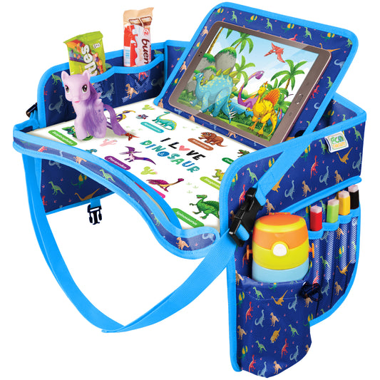 ECOFANTASY Car Seat Travel Tray for Toddlers (Blue)