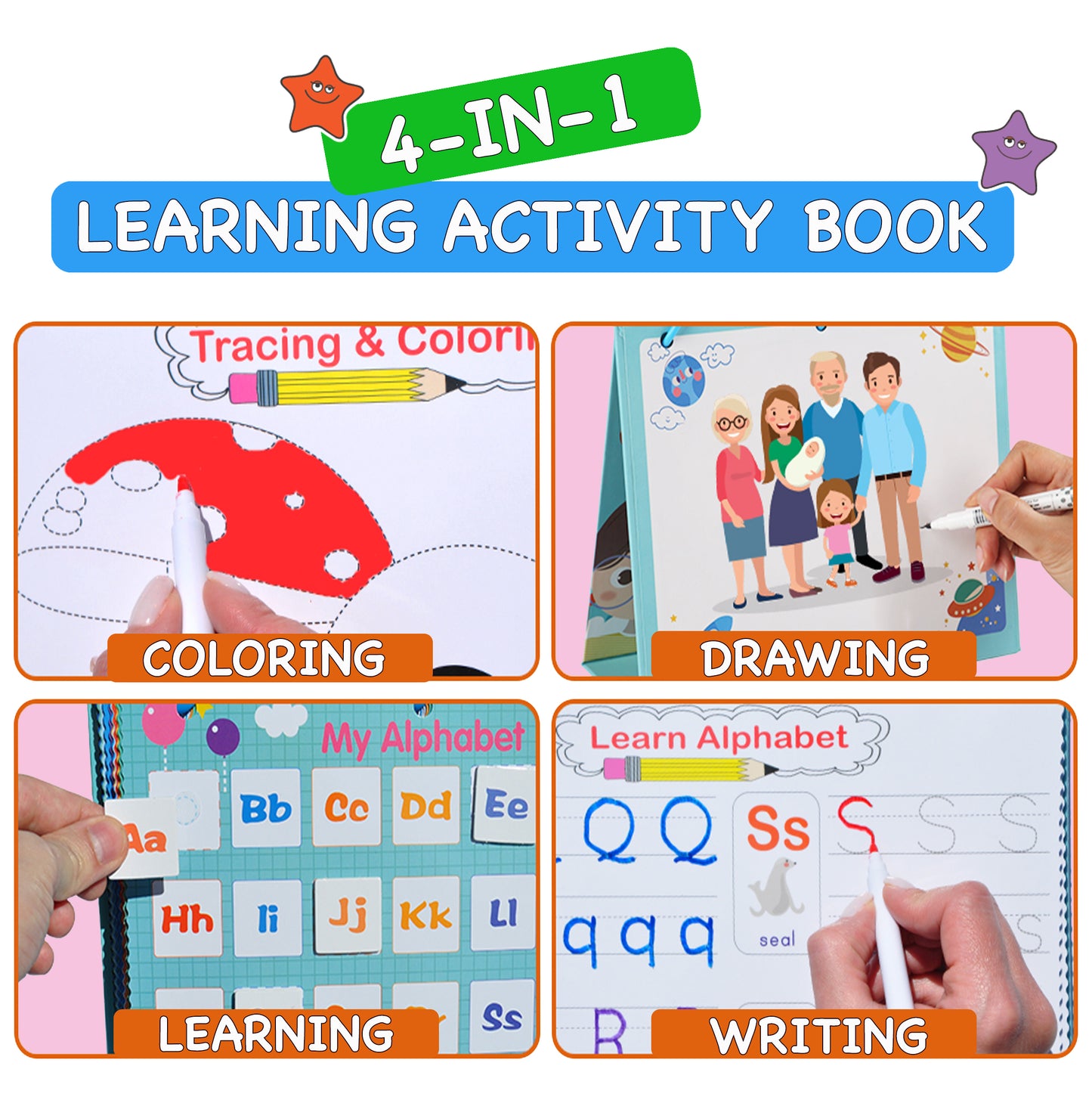 ECOFANTASY Montessori Busy Book for Toddlers